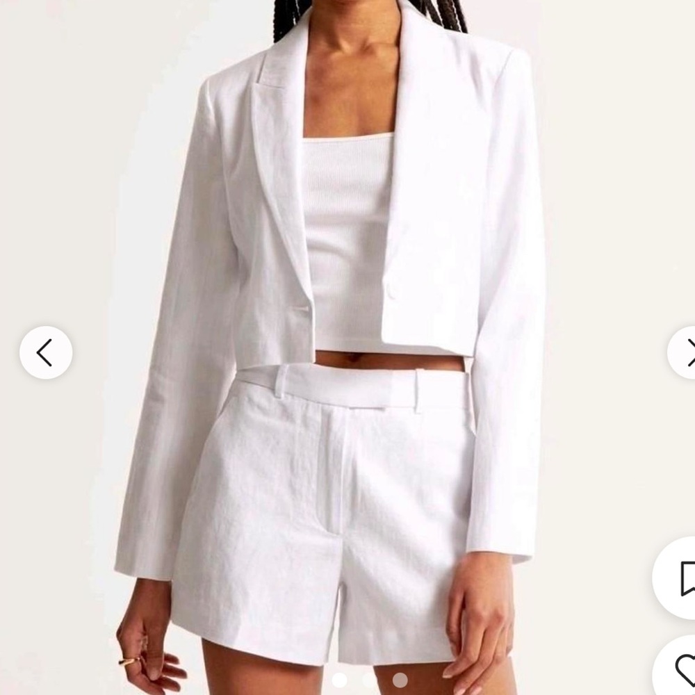 Abercrombie White Linen Jacket